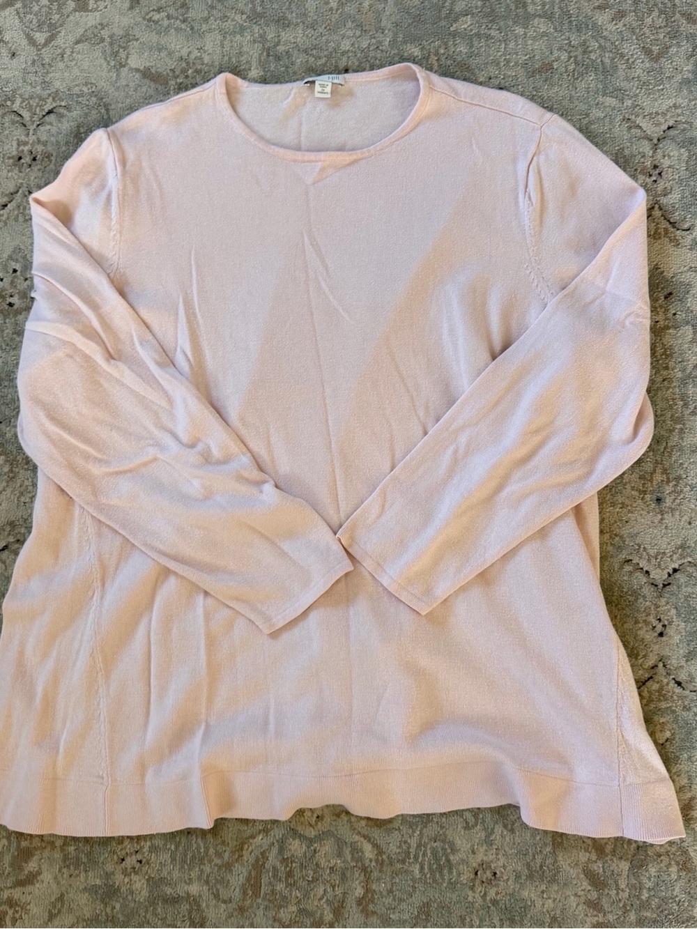 J. Jill Pale Pink Lightweight Long-Sleeve Sweater